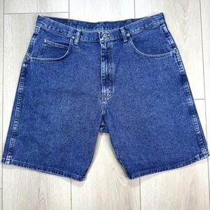 VTG‎ Y2K Wrangler Denim Shorts Men's 36 Blue Relaxed Fit Carpenter Style USA